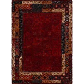 Koberec Koberec OMEGA LUMENA ​​etno, rám rubín