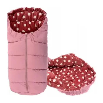 Spacák Dětský spací pytel DOTS PINK/BURGUNDY