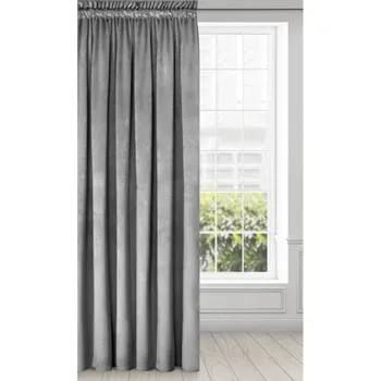 Přehoz na lůžko Hotový závěs PIERRE stříbrný - na pásce