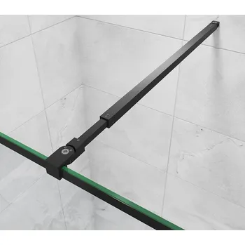 Vanová zástěna Vzpěra C120B, délka 730-1200 mm, pro skla 6-10mm, černá