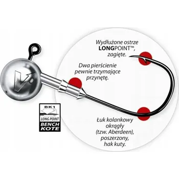 Rybářský háček Jigová hlavička DRAGON v-point VIPER 17,5g, velikost háčku 6/0