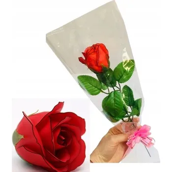 umělá květina DEN ŽEN mýdlová růže květiny jako dárek kytice narozeniny svátek červená