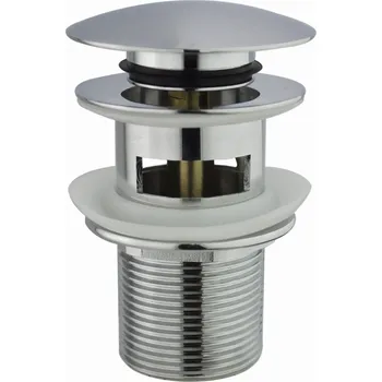 Sifon Zátka s přepadem klik-klak kulatý Jano stříbrná chrom