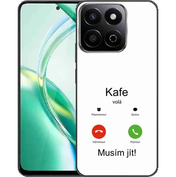 Pouzdro na mobilní telefon Gelový kryt mmCase na Honor 200 Smart 5G - kafe volá bílé pozadí