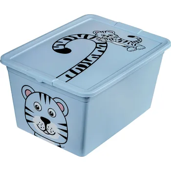 Úložný box Úložný box na hračky BranQ modrý Tygřík 15 l plast