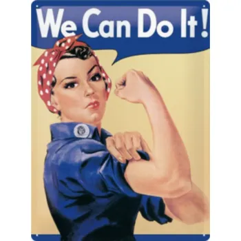 Plechová cedule Plechová cedulka WE can do it!