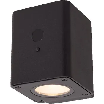 Venkovní osvětlení Lucide RAMIN - Nástěnné svítidlo vnitřní/venkovní - LED stmívatelné - 1x1W - IP54 - Senzor Den/Noc - Černá