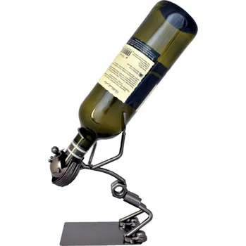 Stojan na víno Kovový stojan na láhev Alkoholik