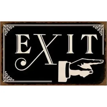 Plechová cedule Plechová retro cedule Exit šipka v pravo