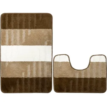 Koberec Sada koupelnových koberečků VIC béžová / hnědá