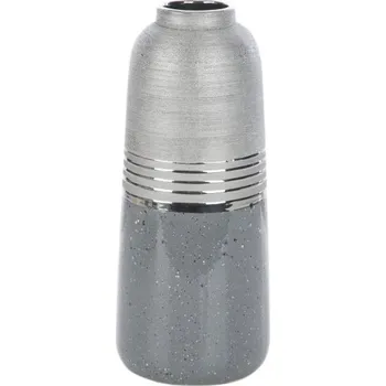 Váza Dekorativní váza Neli 15x36 cm, stříbrná