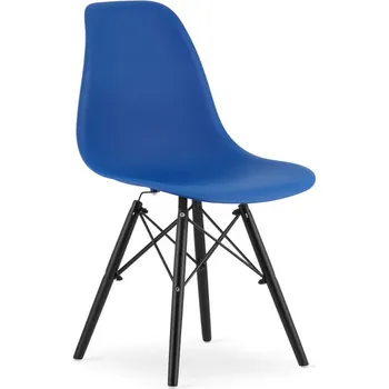 Jídelní židle Set jídelních židlí OSAKA modré (černé nohy) 4ks