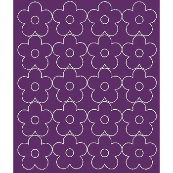 Samolepící dekorace SAMOLEPKA NA STĚNU NA ZEĎ S KVĚTINAMI DO OKNA SAMOLEPKY SAMOLEPKY 20 KUSŮ FIALOVÉ MATNÉ