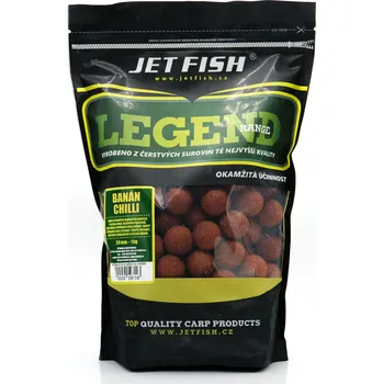 Boilies JetFish Jet Fish Legend Range boilie BANÁN CHILLI 24mm 1kg