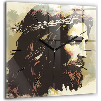 Hodiny Nástěnné hodiny SacroArte, hnědé, 60 cm