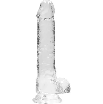 Dildo Shots REALROCK Realistic Dildo with Balls Transparent 19 cm
