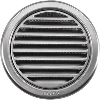 Větrací mřížka HACO Mřížka nerezová větrací kruhová se síťovinou | 125x125 mm