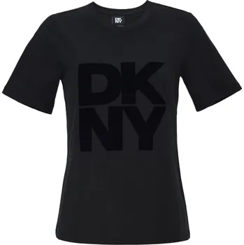 Dámské tričko TRIČKO DKNY REGULAR T SHIRT W/VE BLACK