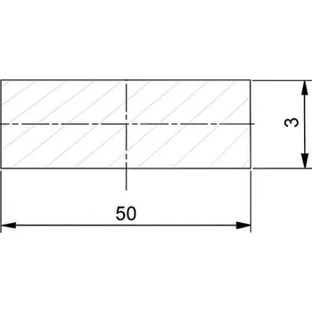 Stavební profil Plochá ocel 50×3 mm válcovaná – 6 m