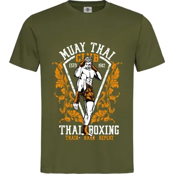 Pánské oblečení Tričko Muay Thai Club | Thai Boxing Druh: Pánské, Barva: Khaki, Velikost: XL