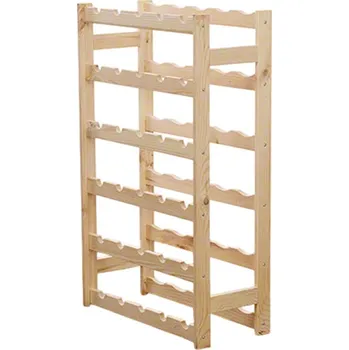 Stojan na víno Dřevěný regál na víno - 30 lahví
