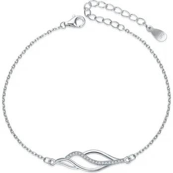 Náramek MOISS Designový stříbrný náramek se zirkony B0000503 + 2 měsíce na vrácení zboží