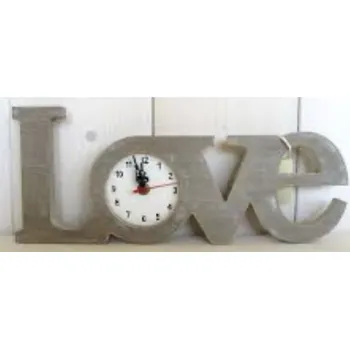Hodiny Stolní dřevěné hodiny Love