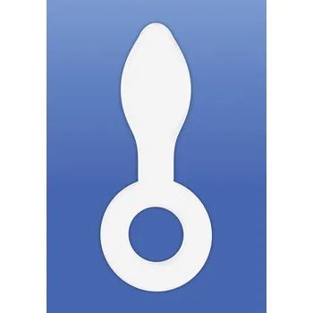 Anální kolík Shots Chrystalino Plugger white skleněný anální kolík