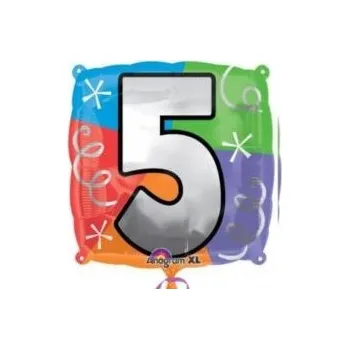 Balónek Fóliový balónek "5" 45 cm