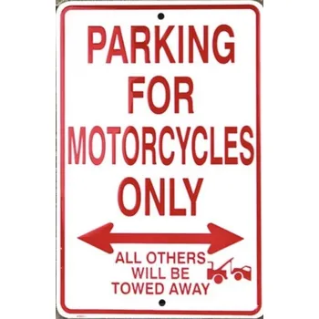Plechová cedule Plechová cedule Parking for Motorcycles only