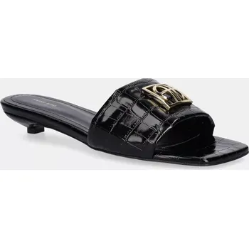 Dámské pantofle Kožené pantofle Anine Bing Ria Sandals Monogram, 38, černá, 99X