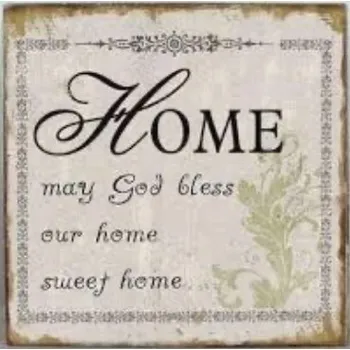 Plechová cedule Plechová retro cedule Home may God bless