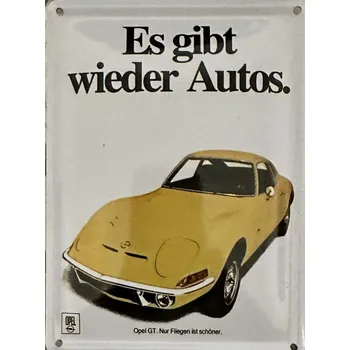 Plechová cedule Plechová cedulka Opel Es gibt wieder Autos