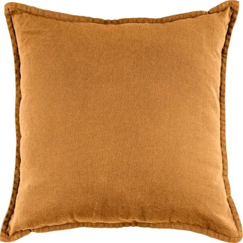 Polštář Čtvercový polštář STONEWASH karamelový