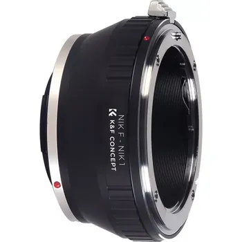 Redukce K&F Concept z objektivu Nikon F na Nikon 1 (Umožní nasadit objektivy s bajonetem Nikon F na fotoaparáty Nikon 1)