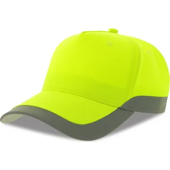 Pracovní přilba Atlantis Headwear Kšiltovka Helpy-S, 5 panelová, bezpečnostní COT330280p6299-yellow fluo UNI Žlutá fluorescent