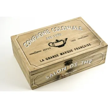 Dárková krabička Dřevěná krabička na čaj Compagnie
