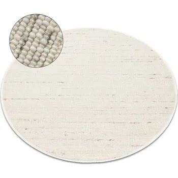 Koberec Koberec NEPAL 2100 bílý / naturální kruh