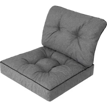 Polštář Polštář na ratanovou židli R1 EMMA TECH grafitový ekolen