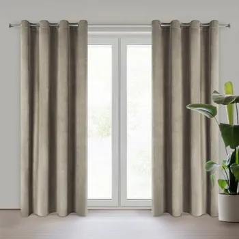 Povlečení Hotový závěs MELÁNÍ hnědý - na průchodkách