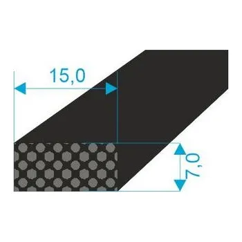 Těsnění do okna a dveří 020715 Profilové těsnění 7x15 plné