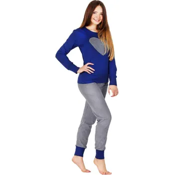 Dámské pyžamo JAKS Dámské pyžamo se srdíčkem Velikost: S, Barva: modrá