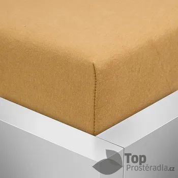 Prostěradlo Jersey prostěradlo 220x200 Premium - Jantarová