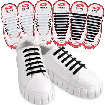 Tkaničky do bot Elastické gumové tkaničky bez zavazování do bot, ploché SULPO