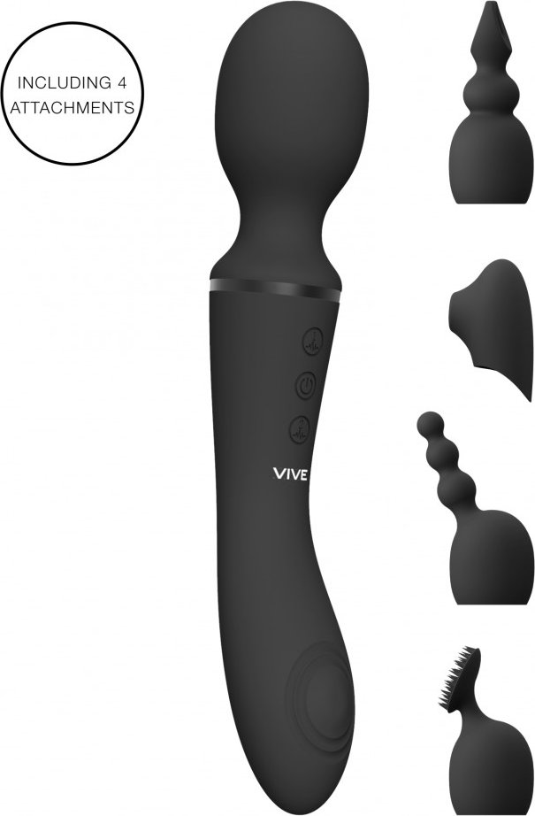VIVE Nami Pulse Wave Vibrating black Masážní hlavice