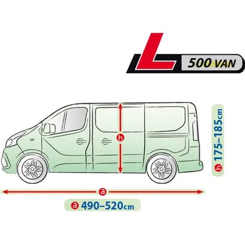 Plachta na motorové vozidlo Mobile Garage, ochranná plachta na automobil Renault Trafic III 2014+ (490-520cm)