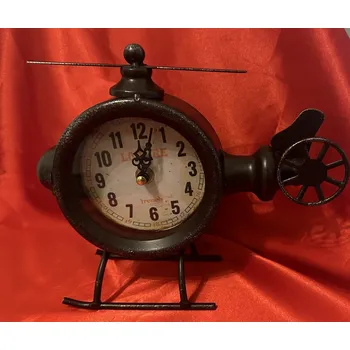 Hodiny Budík vrtulník černý