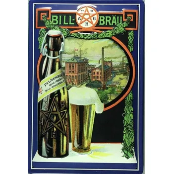 Plechová cedule Plechová cedule Bill Bräu pivo
