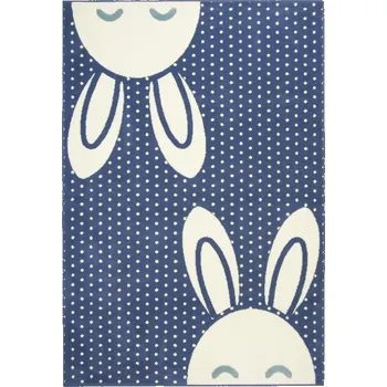 Koberec Dětský koberec Kids 533926/94955 zajíčci, modrý