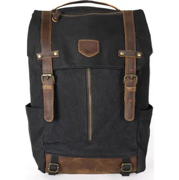 turistický batoh Alaskan Maker Cestovní vintage batoh Unimak Black 27l